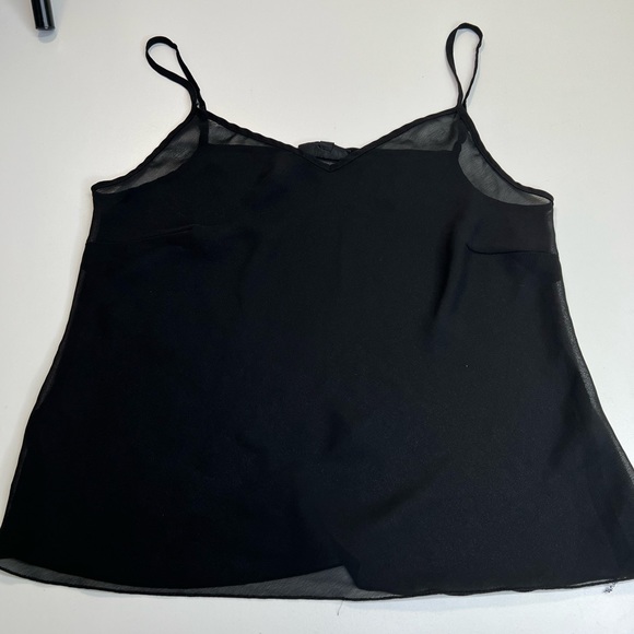 Y2K Sheer Black Cami Sleeveless Tank Top Size Medium - Picture 4 of 11